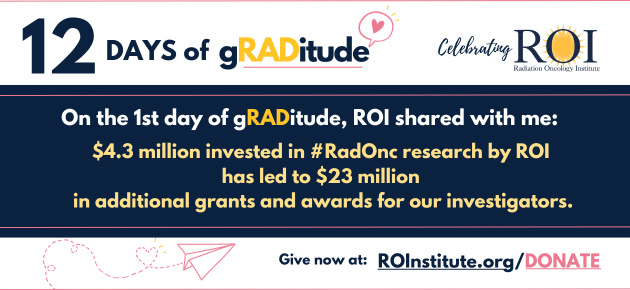 On the first day of gRADitude, ROI shared with me