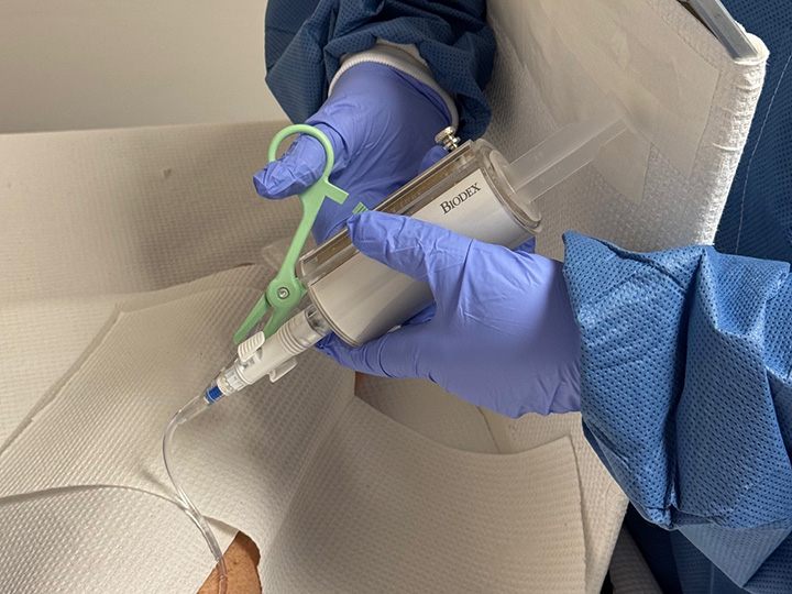 Image: Man on linear accelerator