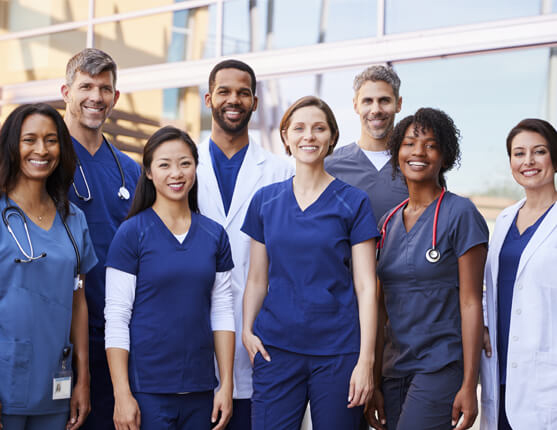 Image: group of young physicians