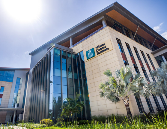 Image: Main entrance of the Miami Cancer Institute