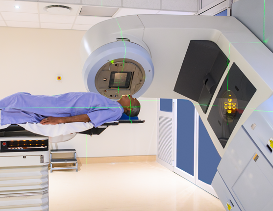 Image: Man on linear accelerator