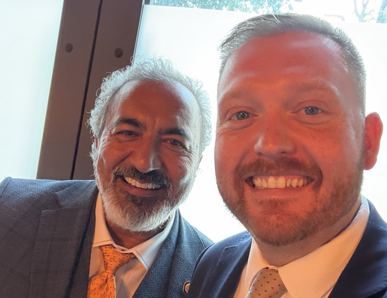 Image: ASTRO assistant director of congressional relations with Rep. Ami Bera, MD