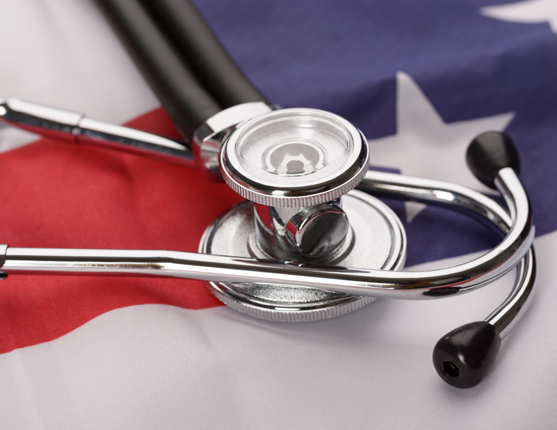 Image: American Flag with stethascope