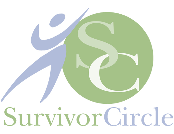 Image: Logo for the Survivor Circle program; green circle with letters S and C in middle