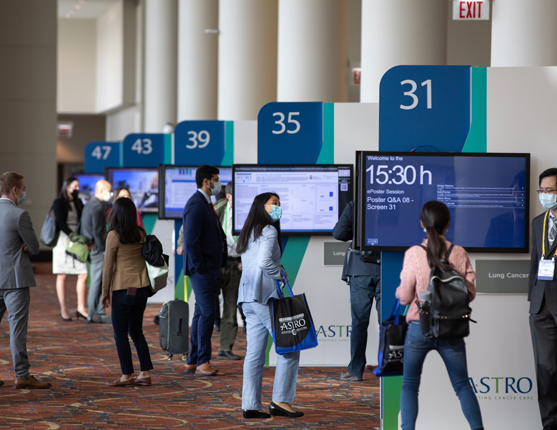 Image: Posters kiosks at Annual Meeting