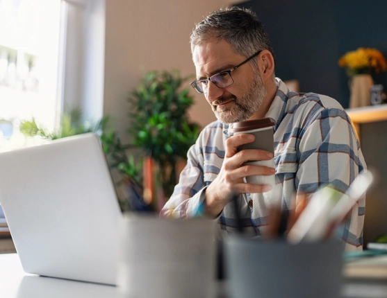 Image: Man at computer
