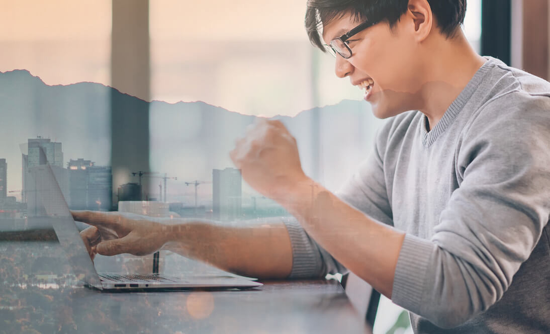 Image: Man at computer
