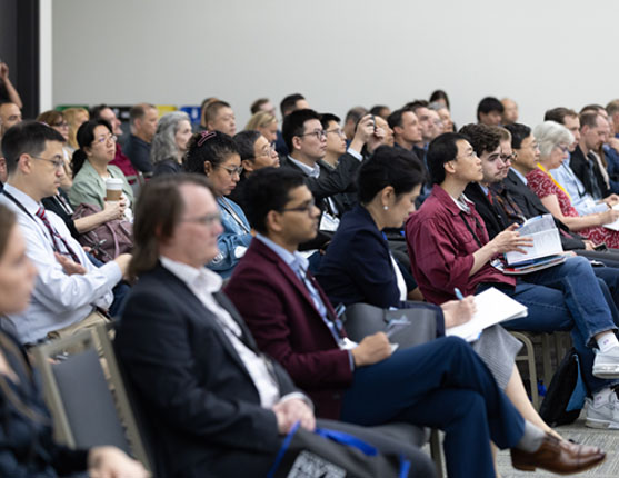 Image: Attendees listening to speaker